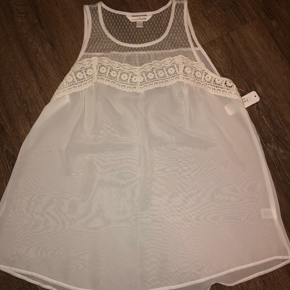 charming Charlie Mesh tank top